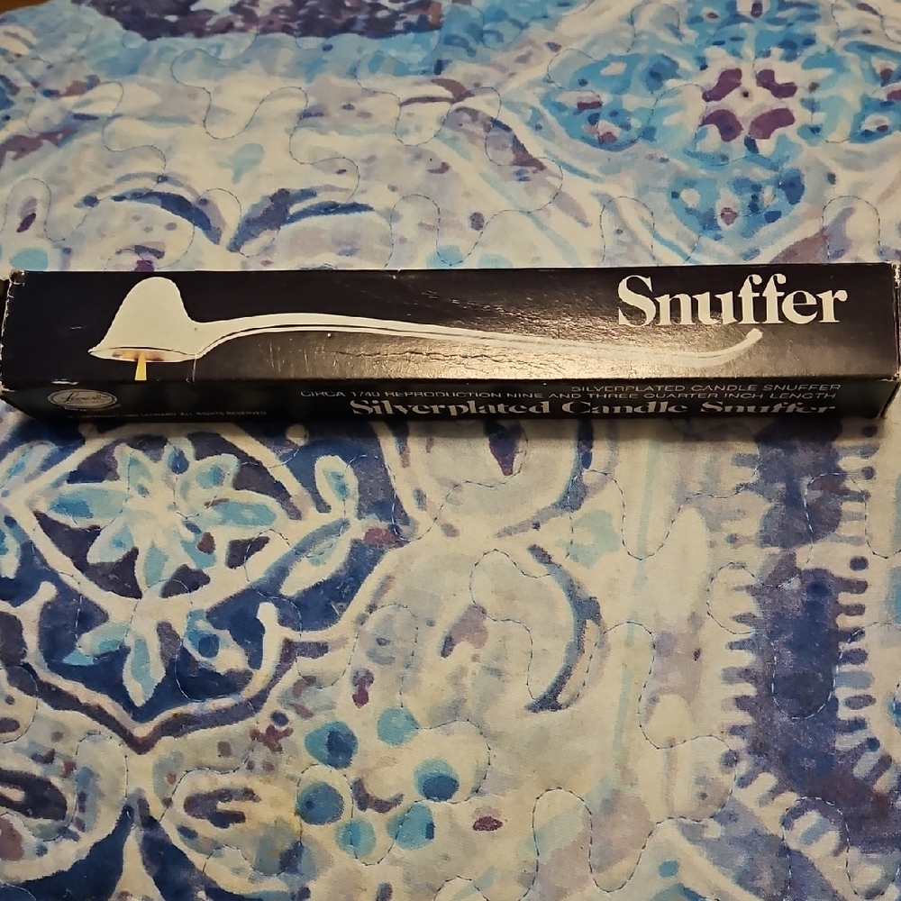 Vintage Leonard Silverplated Candle Snuffer 1980 In Box. Never Used